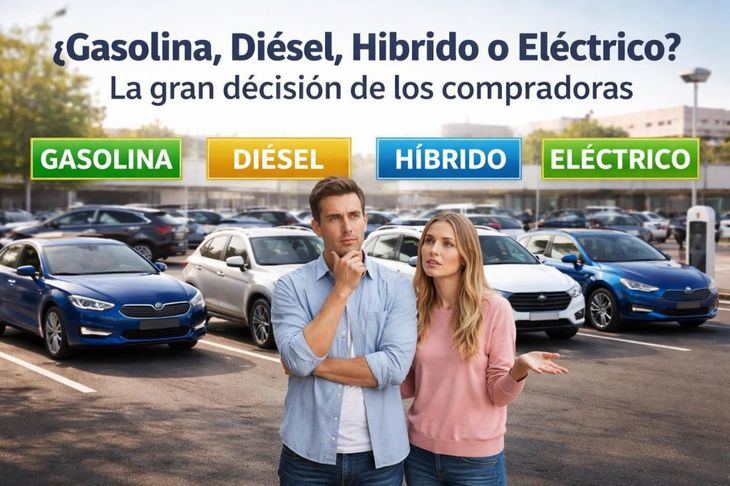 Diésel, gasolina, híbrido o eléctrico: ¿qué coche comprar en 2026?