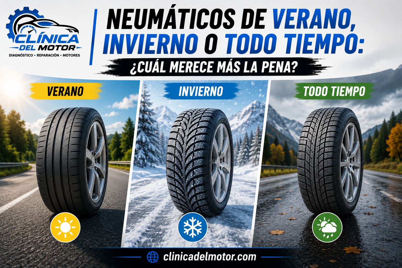 Neumáticos de verano, invierno o todo tiempo: ¿cuál merece más la pena?