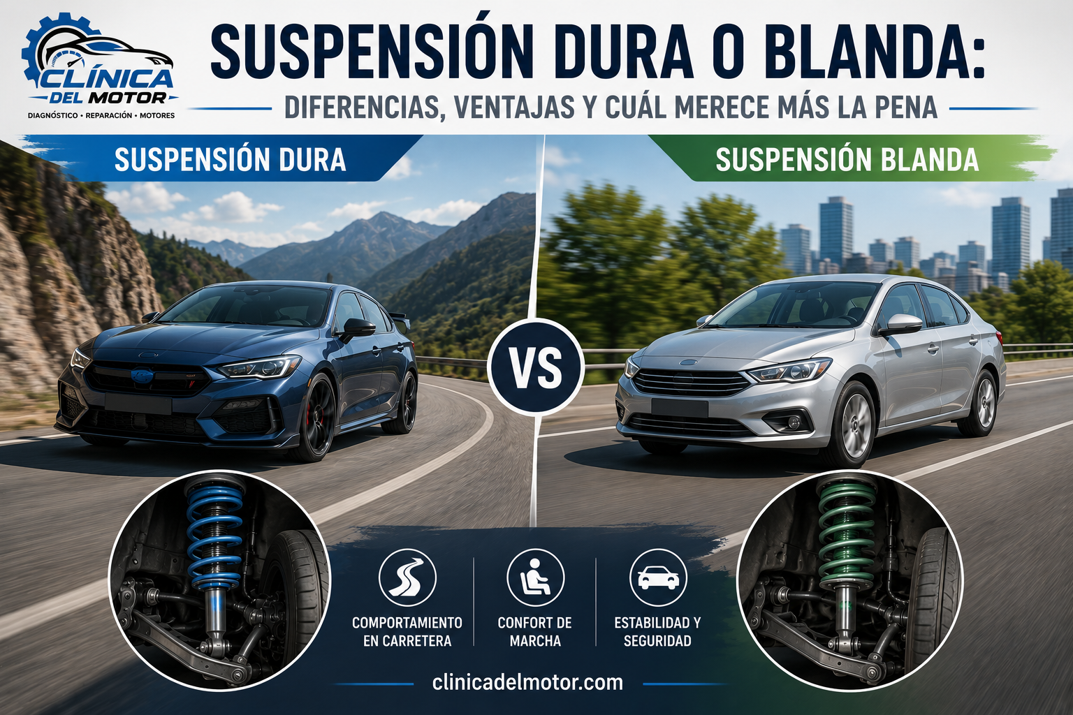 Suspensión dura o blanda: diferencias, ventajas y cuál merece más la pena